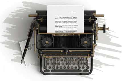 Vintage typewriter for book editing