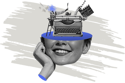 Screenplay writing workspace illustration