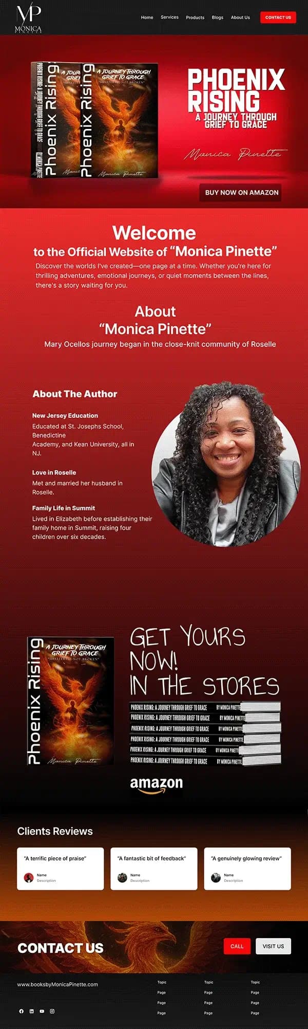 Author website example one