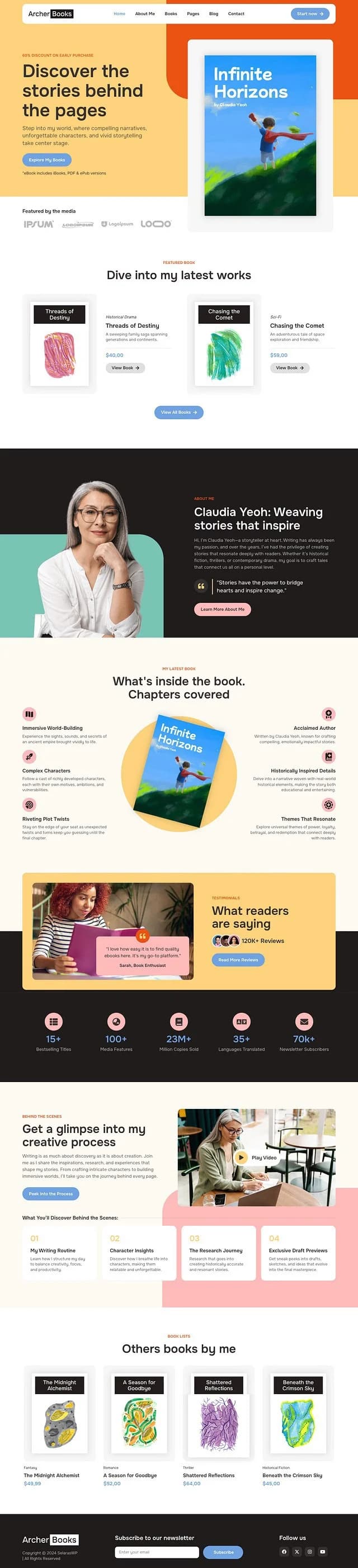 Author website example four